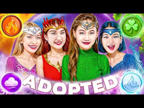 Poor Mom Adopted Four Elements: Fire, Water, Air and Earth Girl!