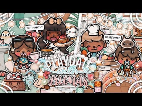 *CHAOTIC* Double Playdate! 🧸🌷🌟 || *VOICED* 🎙|| Toca Boca Life World Roleplay 🐠🥝💐🌞 · ୨୧ ·