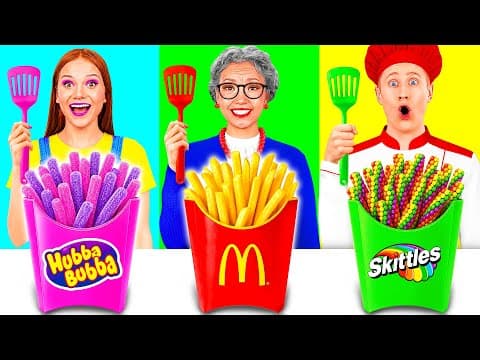 Me vs Grandma Cooking Challenge | Amazing Cooking Hacks