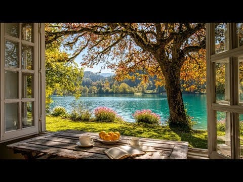 Breathe the Calm of Autumn 🍂 Lakeside Ambience, Gentle Nature Sounds & Cozy Morning Energy