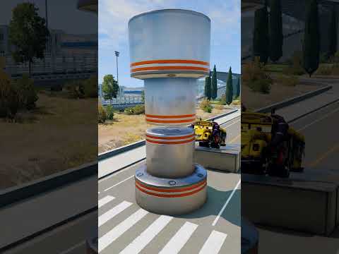 Big &amp; Small Cars &amp; Skibidi Toilet vs Ramp &amp; 2 Bollards | BeamNG.Drive #lightningmcqueen #beamngdrive