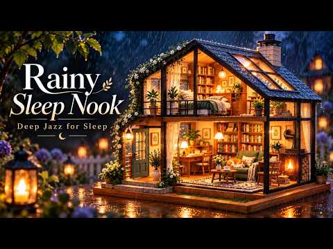 Rainy Miniature Sleep Nook 🌧️ Deep Jazz for Sleep, Relaxation &amp; Quiet Nights