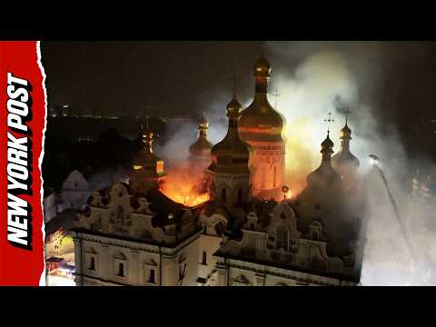 Russia's MASSIVE Drone Strike on Kyiv Damages Centuries-Old Monastery