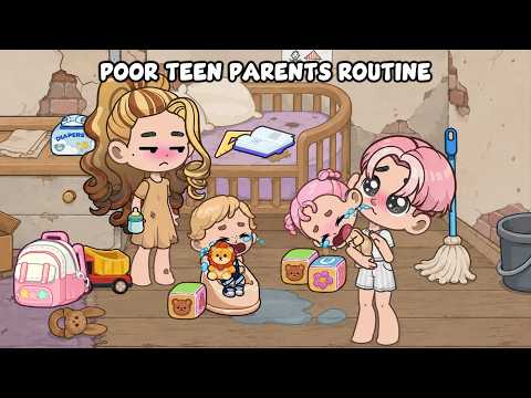 Poor Teen Parents Routine 👩🏼‍🍼🥺 Starting Over with Nothing | Dopples World | Toca Boca