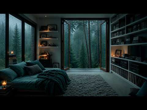 Rainy Night in Forks 🌲 | Cozy Twilight Ambience | Rain on Window for Sleep &amp; Study