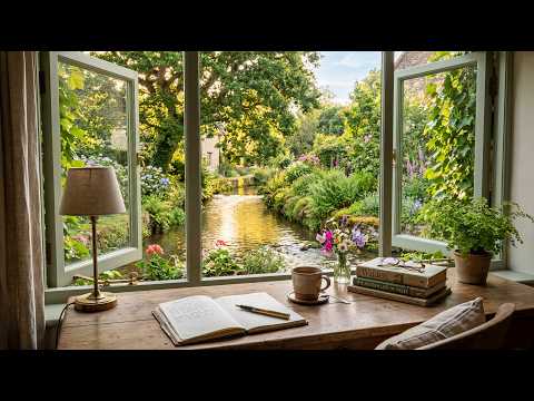 your peaceful reading corner 🌸 gentle piano jazz for quiet study &amp; slow living