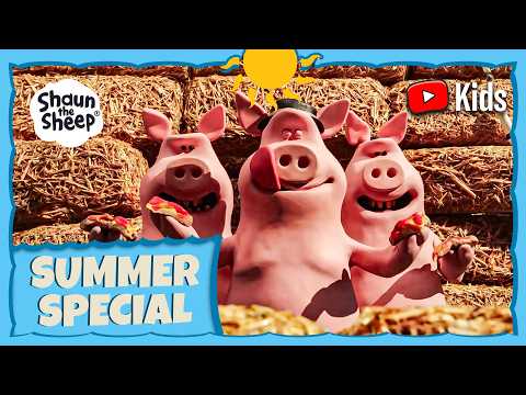 THE NAUGHTY PIGS SWIPED ALL OF OUR YUMMY PIZZAS! 🍕🐷🚨 | Shaun the Sheep USA