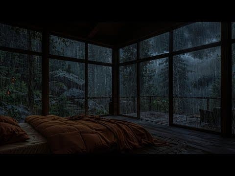 Sleep in Just 3 Minutes with Rain and Thunder (No Ads) - Extreme Relaxation Against Insomnia