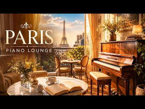 Soft Slow Jazz Piano Lounge in Paris 🎹 Relaxing Music for Reading, Work & Evening